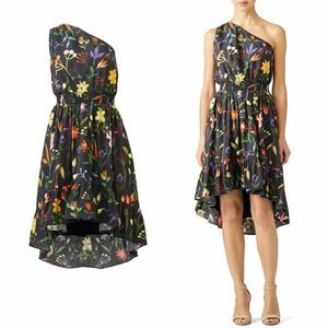 Slate & Willow One Shoulder Dress Black Floral
